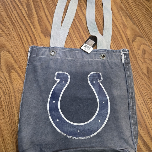 Gray Tote Bag with Horseshoe Design - Picture 1 of 3